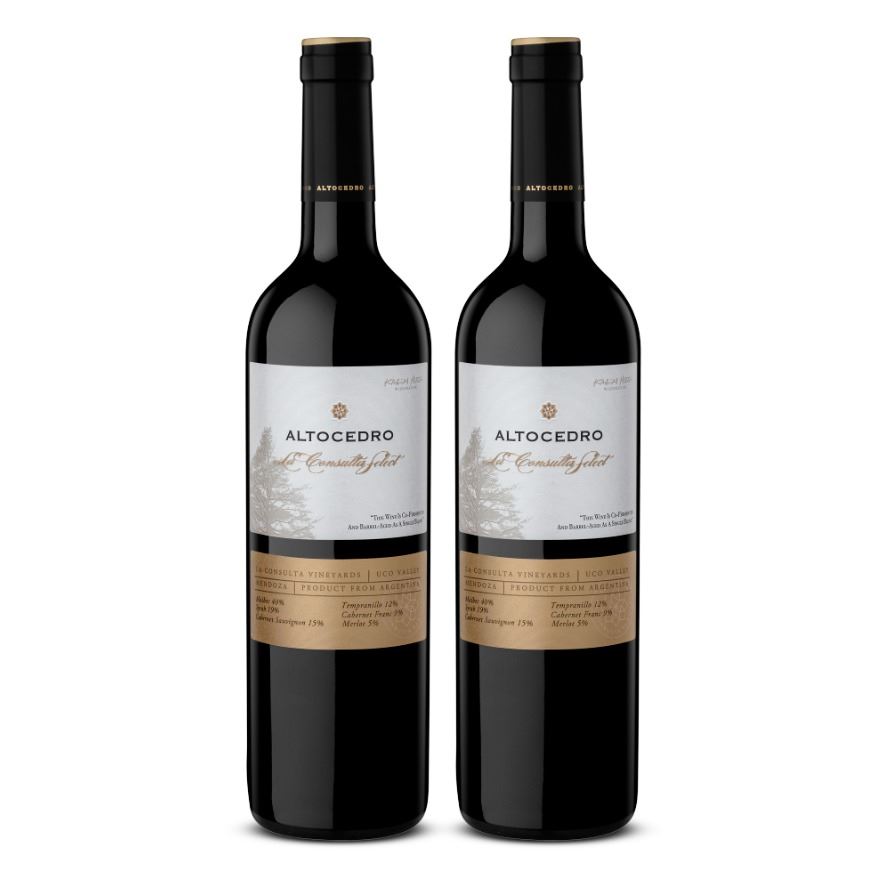 DUOPACK Vino tinto Altocedro La Consulta Select blend. Argentina